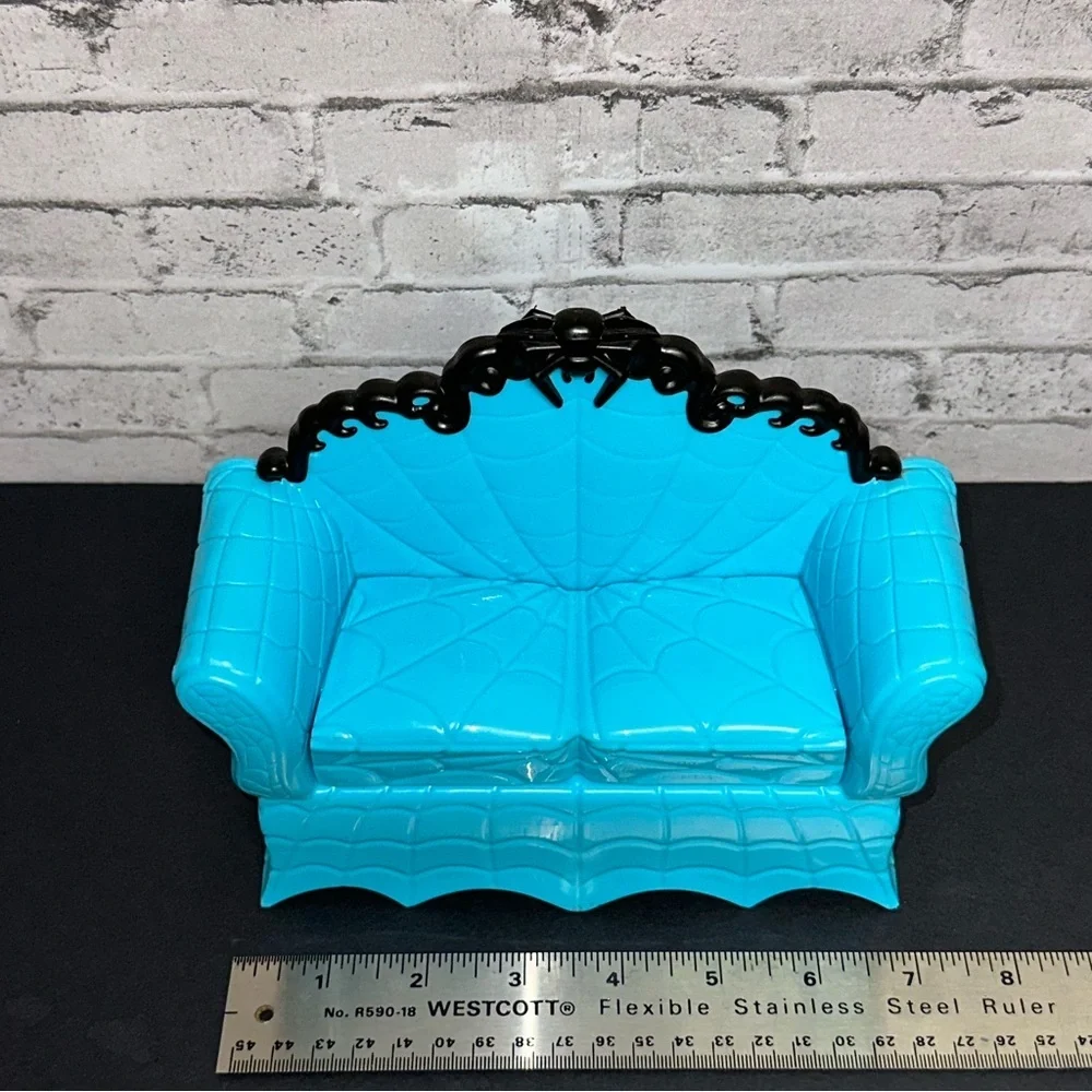 Monster High Blue Couch Sofa Black Gothic Furniture From Coffin Bean Playset